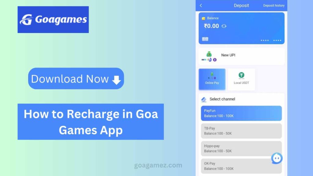 Recharge in Goa Games App